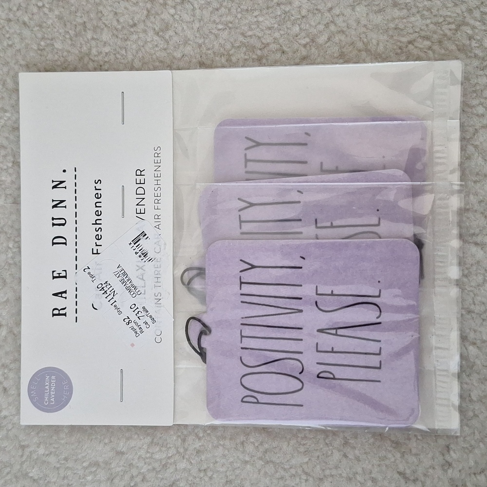 NEW Rae Dunn Car Air Freshener 3 Pk Lavender